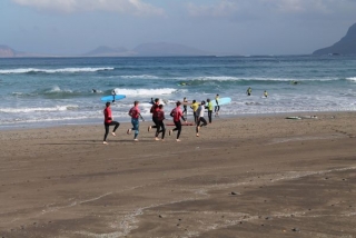Entrenando en la playa